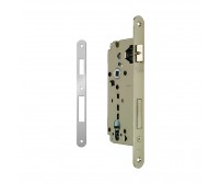 HUGO Κλειδαριά κυλίνδρου με οβάλ πλάκα για πόρτες ξύλινες,με κέντρο 45mm και απόσταση καρέ πομόλου-κλειδαρότρυπας 85mm (K45-85)
